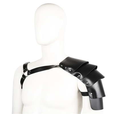 Mężczyźni PU Skóra Cosplay Harness, Wiking Wojownik Pasy na ramieniu, Rycerz Cosplay kostium, Renesansowe akcesoria, Gothic