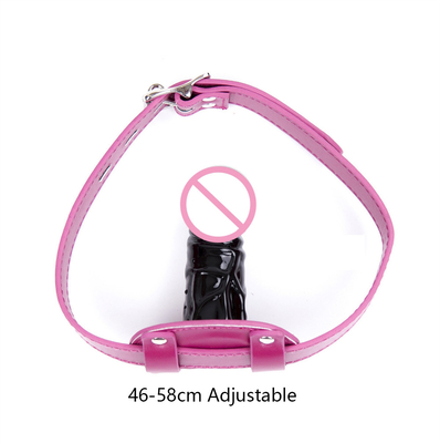 SM Dorośli Erotyka Dildo Wtyczki do ust Długie czarne dildo do seksu Otwarte usta Bondage Gag Alternatywne produkty dla dorosłych Erotika M