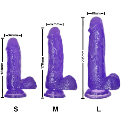 Realistyczne dildo wygląda jak czysty dildo z pojemnikiem do gry bez rąk
