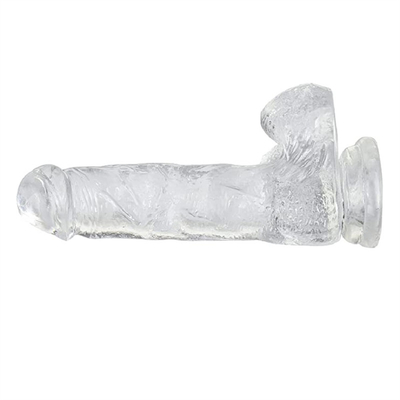Realistyczne dildo wygląda jak czysty dildo z pojemnikiem do gry bez rąk