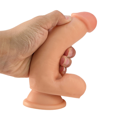 17cm Dildo Miękka Zabawka Sexowa PVC Dildo Jasny z silną kubką ssania dla kobiet Mężczyźni Geje Dorosłe zabawki Sexowe