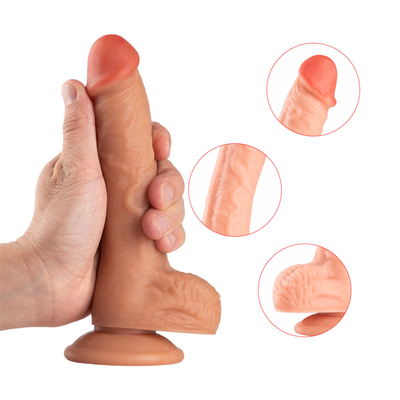 Realistyczny Dildo Bezpieczny bodziec G Spot Stimulator Dildos z silną kubką ssącą dla rąk darmowa gra zabawki seksualne dla dorosłych