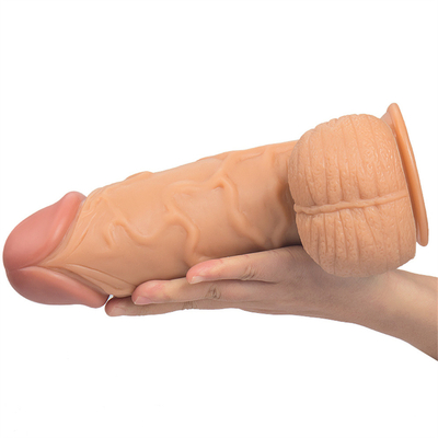 Miękkie duże silikonowe dildo realistyczny kubek wysysający męski sztuczny penis dla kobiety