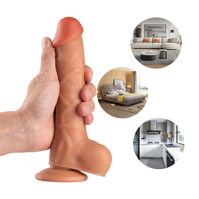Sprzedaż hurtowa Dildo Skóra Realistyczny Dildo Dorośli Seks Zabawka Wielki Penis Wielki Dildo Zabawka Dla Kobiet
