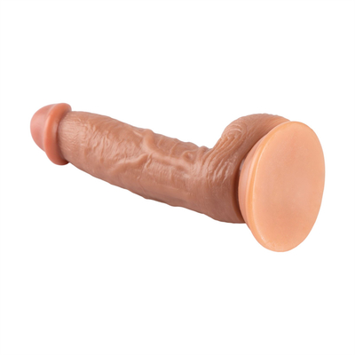 Ogromny, super gruby sztuczny dildo z wsuwką w tyłku.