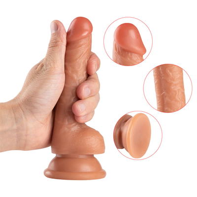 Materiał Dildo Sex Toy Liifelike z silną kubką ssącą Wykonane ze zdrowego i bezpiecznego PVC dla kobiety 8 Inch Latex Custom OEM C
