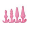 Różowy / fioletowy uchwyt pierścień korek analny pochwy miękkie silikonowe zabawki analne dla kobiet