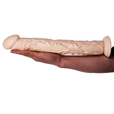 15-calowy realistyczny, elastyczny, gruby, realistyczny ogromny potwór Dildo z mocną przyssawką