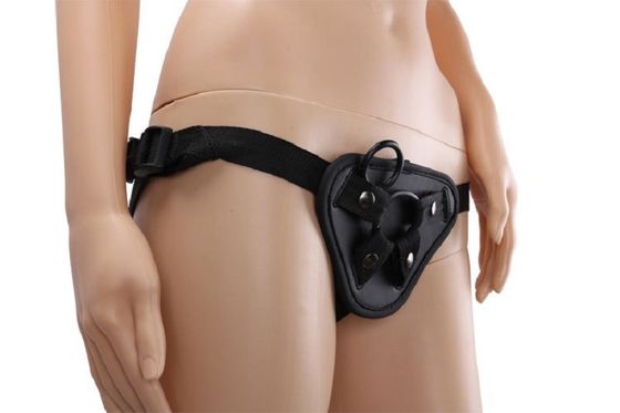 Lesbijski skórzany pasek na spodniach Pasek Dildo Sztuczna uprząż Hollow