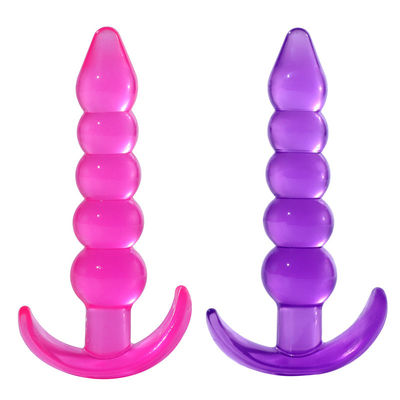 Bumpy Delight Elastyczny wodoodporny korek analny z gumy TPE z gładkimi przyrostowymi koralikami